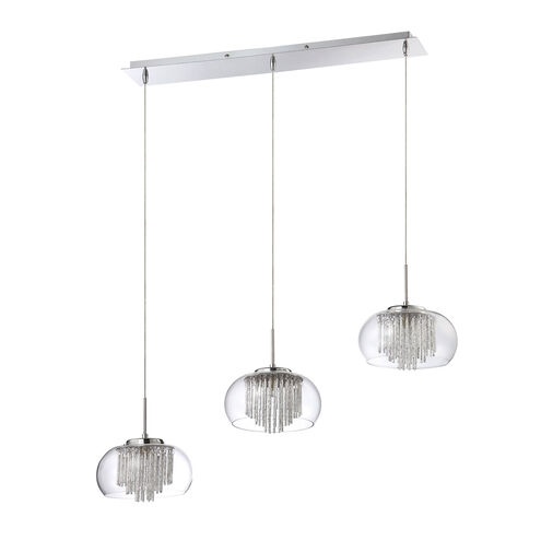 Piccolo 3 Light 35 inch Chrome Pendant Ceiling Light