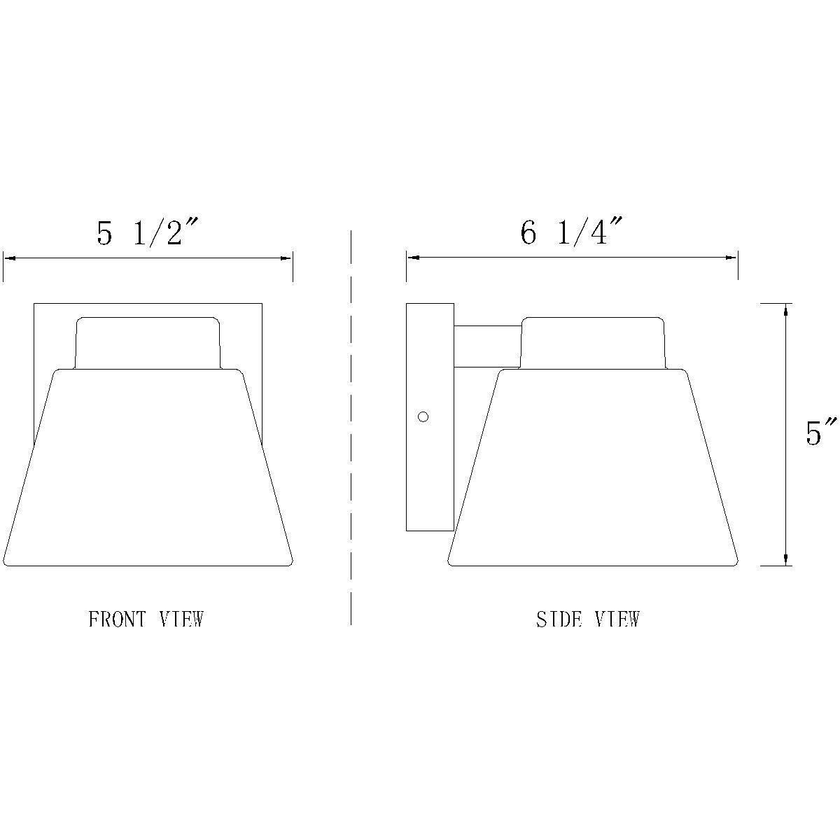 Asher LED 5 inch Black Outdoor Wall Light