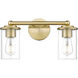 Thayer 2 Light 16 inch Luxe Gold Vanity Wall Light