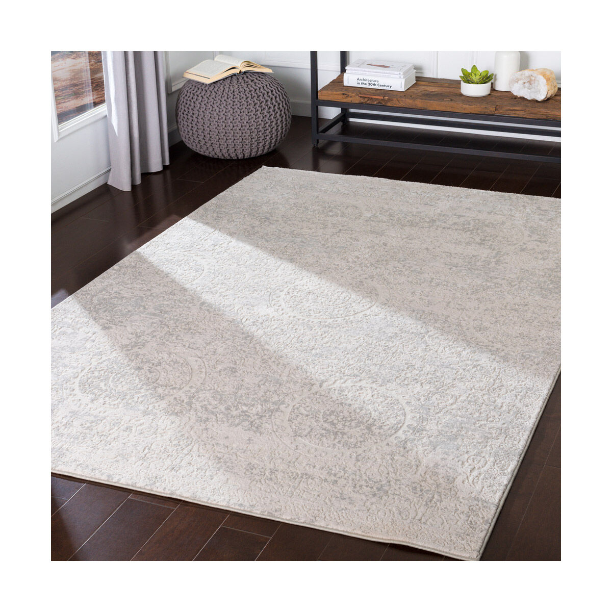 Ainsley 36 X 24 inch Light Gray Rug, Rectangle