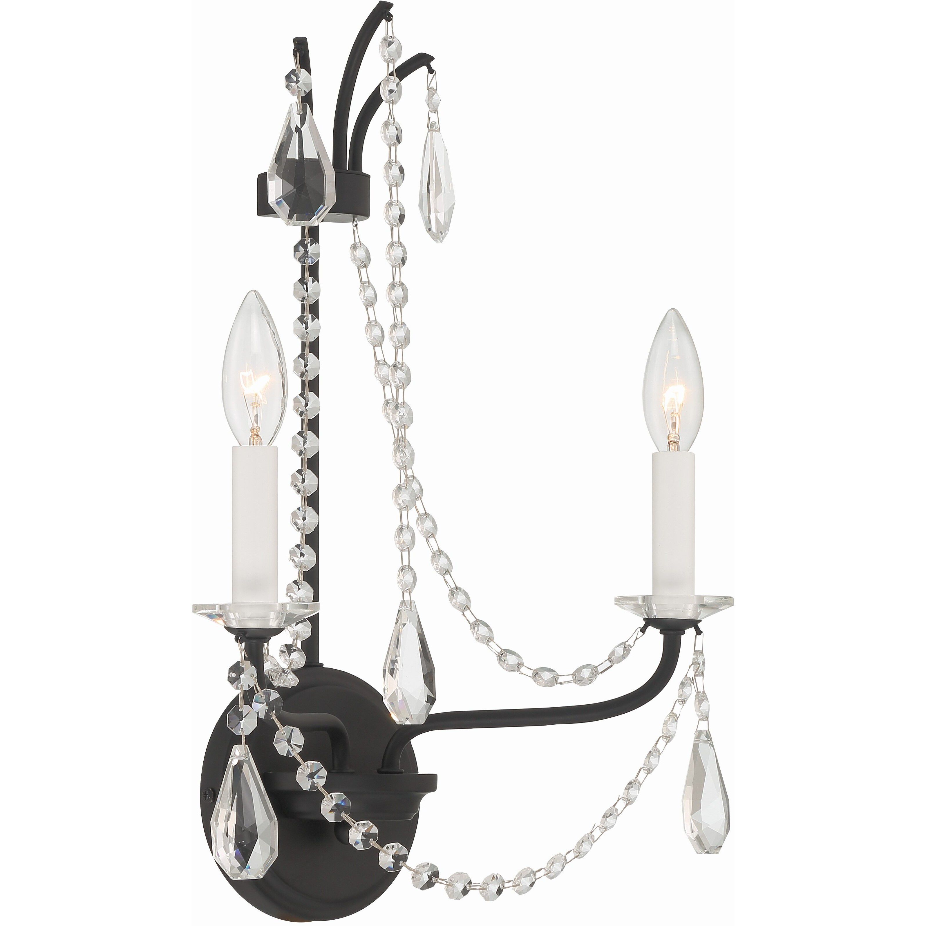 Karrington Sconce Wall Light in Matte Black