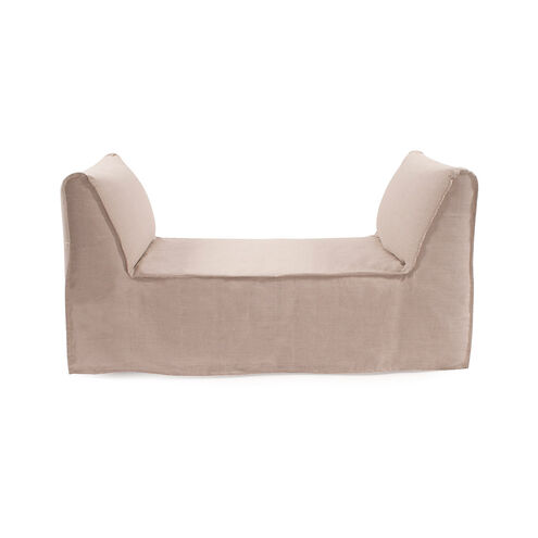 Pod Linen Slub Natural Bench Replacement Slipcover, Bench Not Included