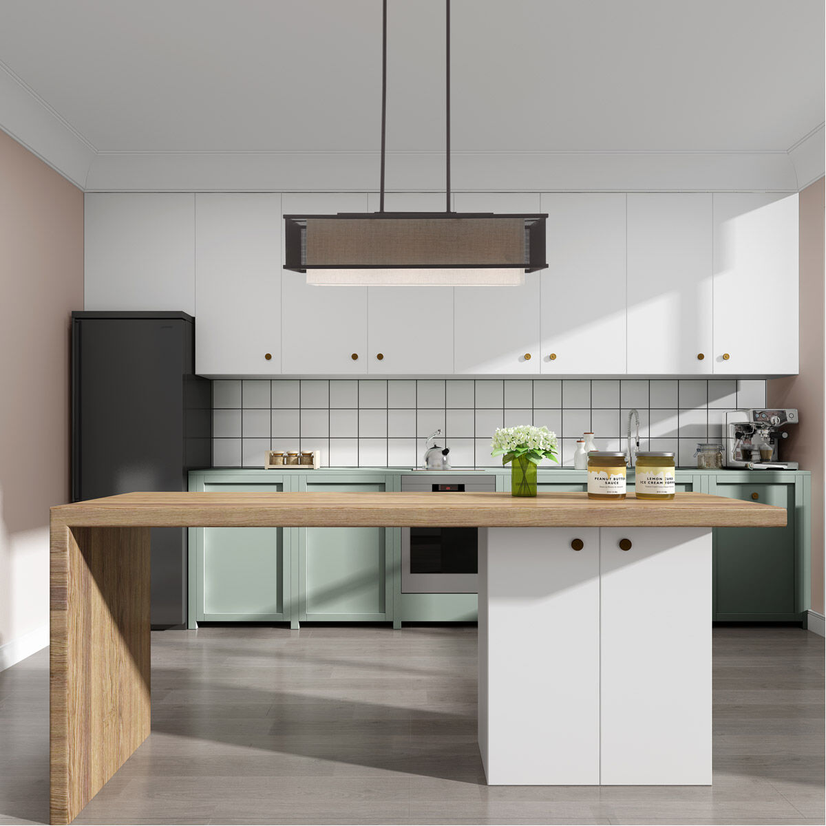 Braddock 3 Light 30 inch Bronze Linear Chandelier Ceiling Light