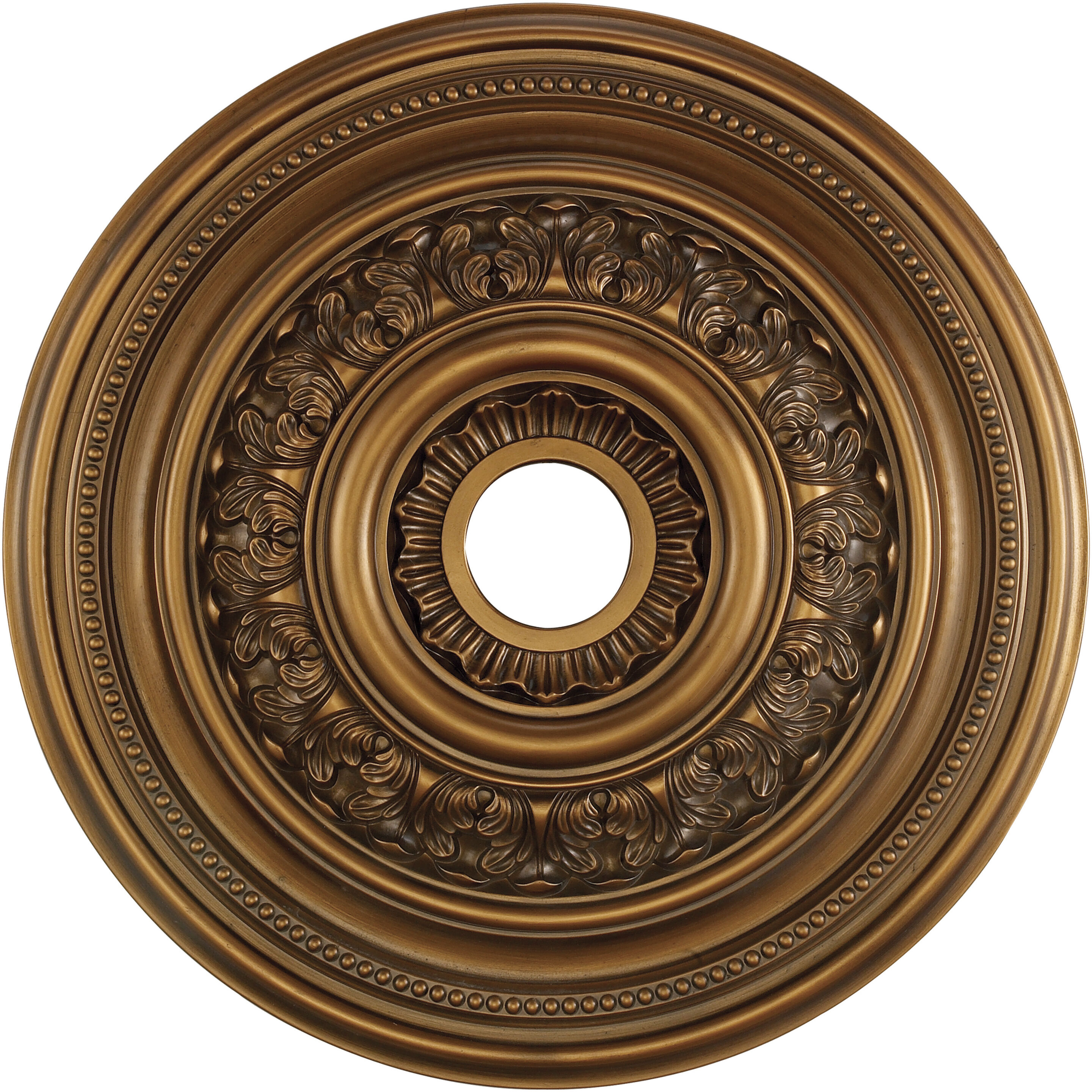 English Study Antique Bronze Medallion