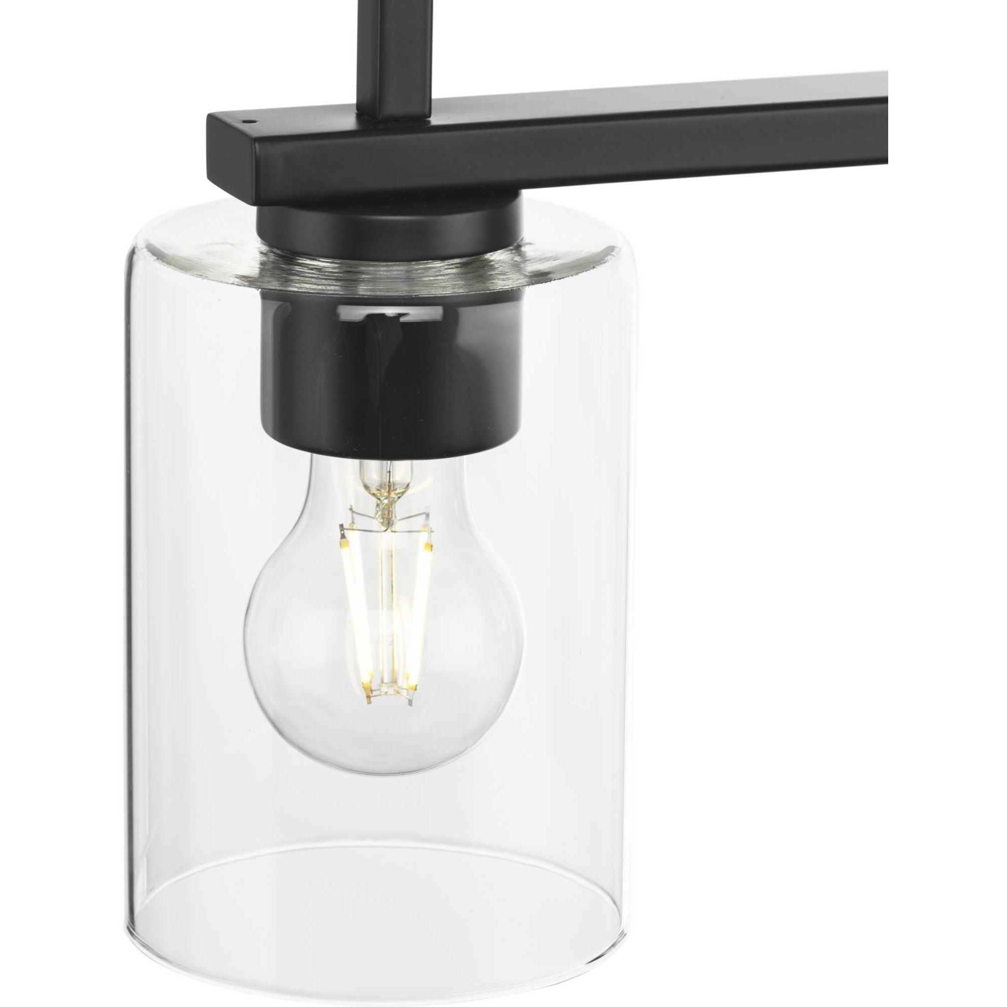 Goodwin 4 Light 40.38 inch Matte Black Linear Chandelier Ceiling Light