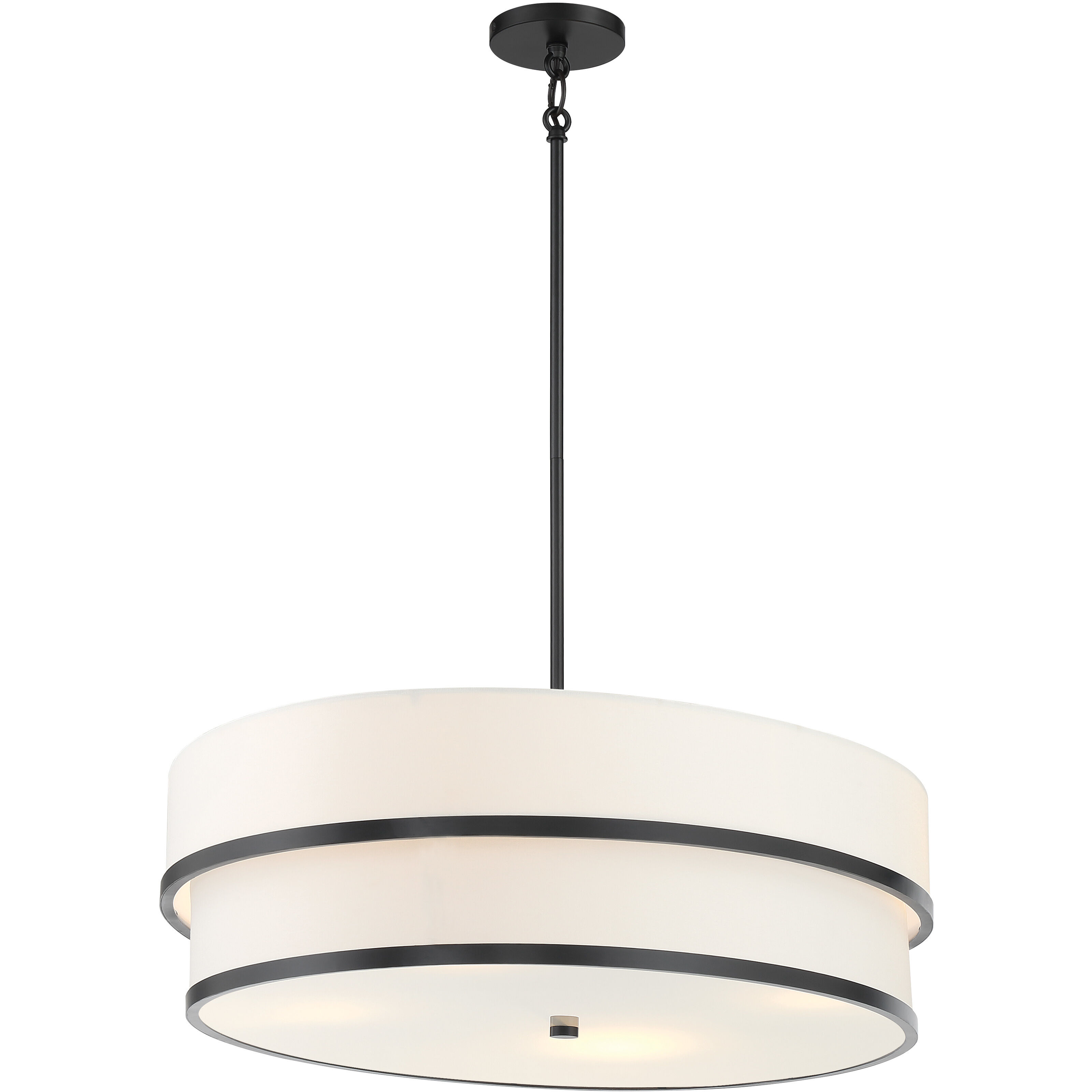 Cascade 4 Light Coal Pendant Ceiling Light, Oval