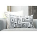 Mondrian 26 X 5.5 inch Gray with Crema Lumbar Pillow, 16X26