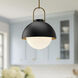 Alora Mood Harper 1 Light 15.75 inch Matte Black/Opal Matte Glass Pendant Ceiling Light