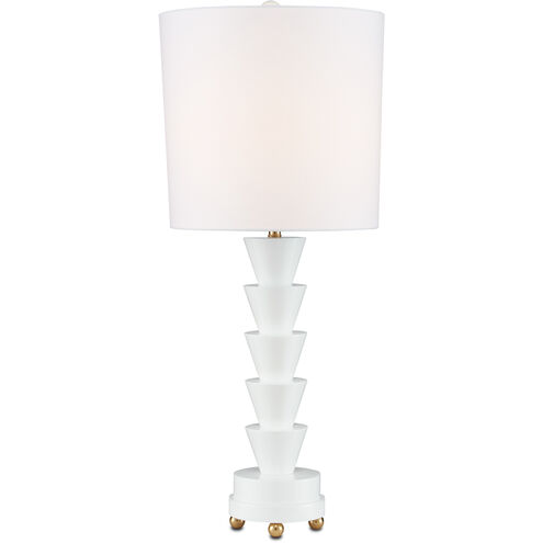 Culture 33 inch 150.00 watt Gloss White Table Lamp Portable Light