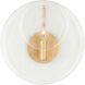 AERIN Loire 1 Light 12 inch Gild Sconce Wall Light, Small