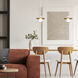Radiance Collection - Saucer 1 Light 8 inch Matte White/Champagne Gold and Brushed Nickel Pendant Ceiling Light in White Cord, Form+Finish+Function
