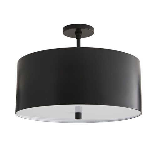 Tarbell 3 Light 20 inch Bronze Semi-Flush Mount Ceiling Light, Essential Lighting