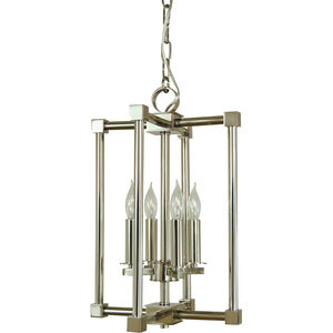 Lexington 4 Light 11 inch Brushed Nickel with Polished Nickel Mini Chandelier Ceiling Light