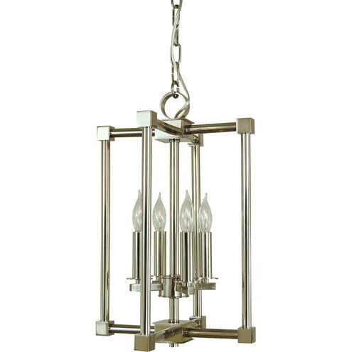 Lexington 4 Light 11 inch Polished Nickel Mini Chandelier Ceiling Light in Without Shade