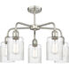 Hadley 5 Light 22.5 inch Satin Nickel Chandelier Ceiling Light in Clear