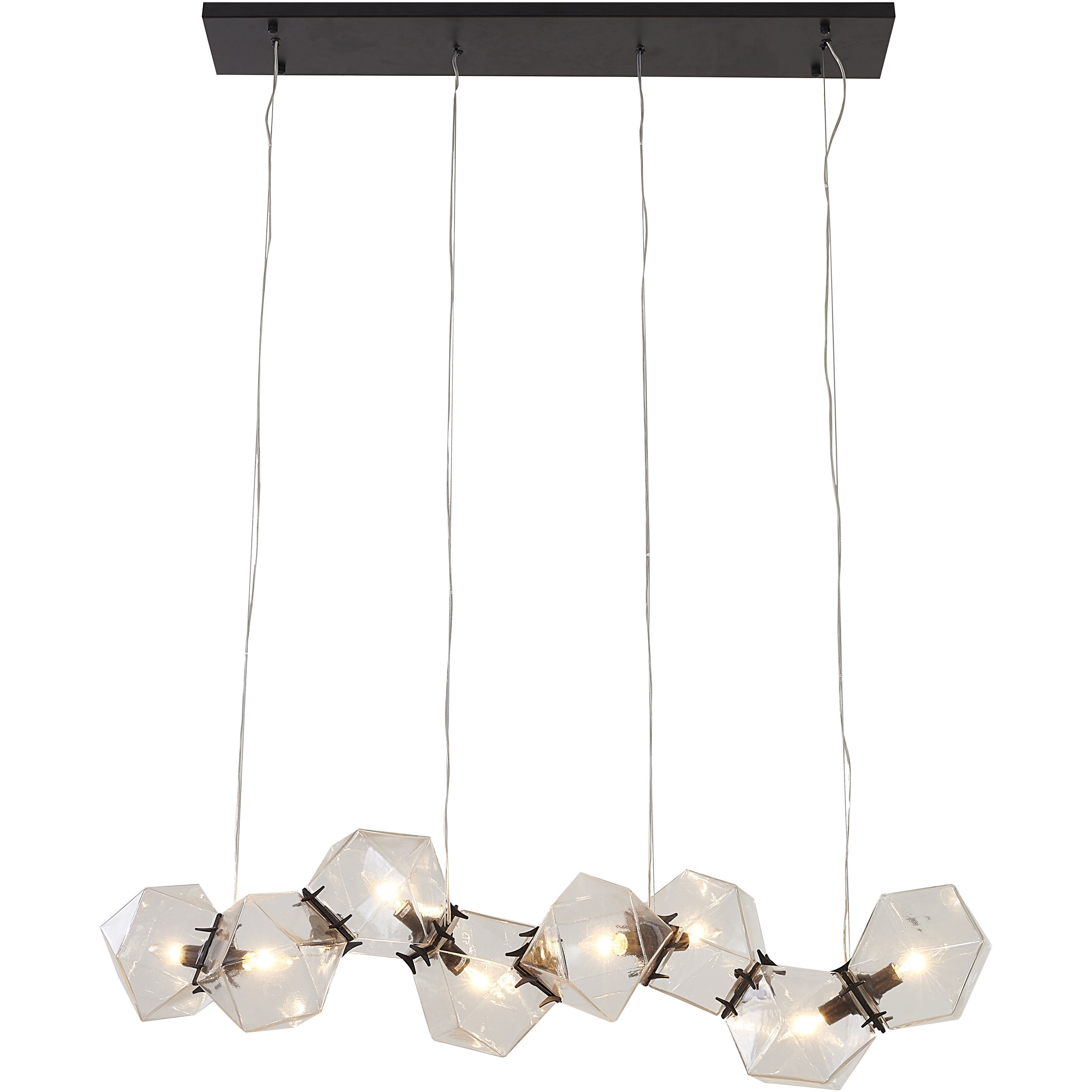 Canada 8 Light 11.8 inch Black Chandelier Ceiling Light