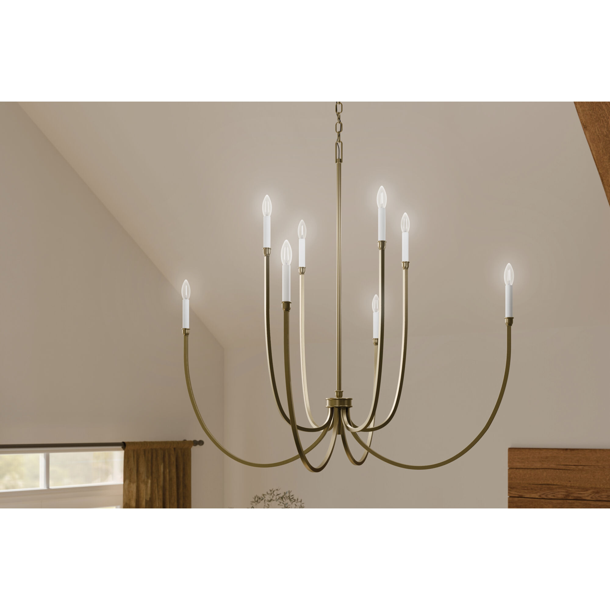 Malene 8 Light Champagne Bronze Chandelier Foyer Ceiling Light