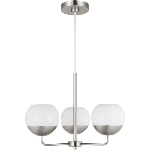 Alvin 3 Light 20.25 inch Brushed Nickel Chandelier Ceiling Light