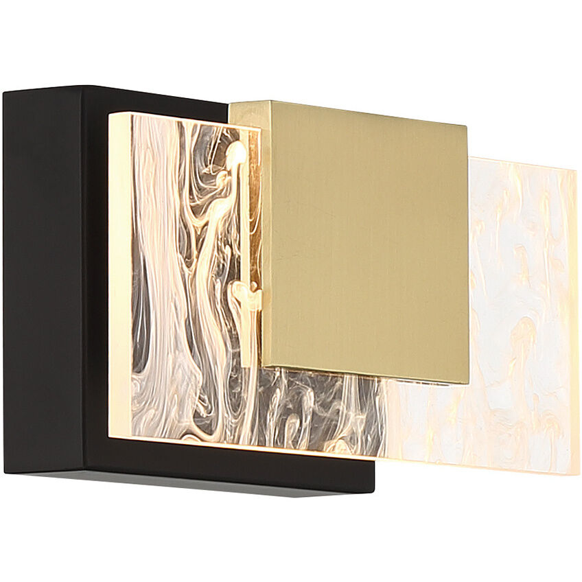Kasha LED 8.5 inch Gold and Black Vanity Light Wall Light