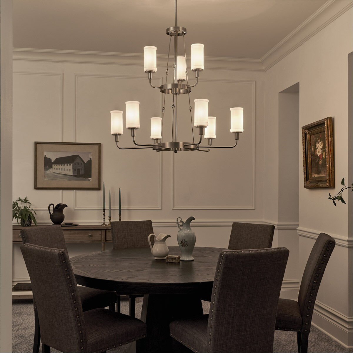 Homestead Vetivene 9 Light 40 inch Classic Pewter Chandelier Ceiling Light, Vetivene