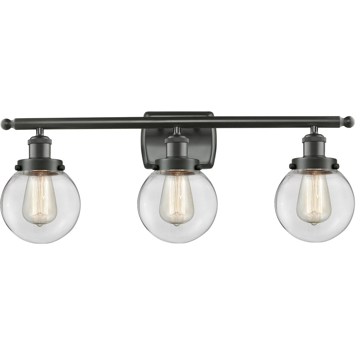Ballston Beacon LED 26 inch Oil Rubbed Bronze Bath Vanity Light Wall Light in Clear Glass, Ballston