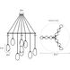Liquid LED 51 inch Satin Black Pendant Ceiling Light in Poured White Glass