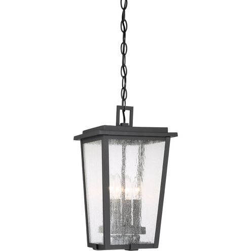 Cantebury 4 Light 9 inch Coal/Gold Outdoor Chain Hung Lantern, Great Outdoors