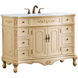 Danville 48 X 21 X 36 inch Light Antique Beige Vanity Sink Set