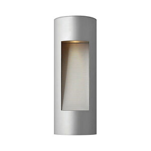 Luna LED 16 inch Titanium Outdoor Wall Lantern, Medium