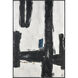 Obsidian I Black with Dark Blue Framed Wall Art