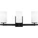 Alturas 3 Light 22 inch Midnight Black Wall Bath Fixture Wall Light