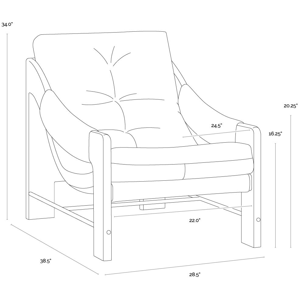 Rafferty Brown / Ludlow Dark Olive Leather Lounge Chair