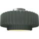 Radiance Collection - Pleated Tier LED 16.5 inch Pewter Green and Brushed Nickel Semi-Flush Ceiling Light in Dedicated LED, 16.5W x 8H, Form+Finish+Function