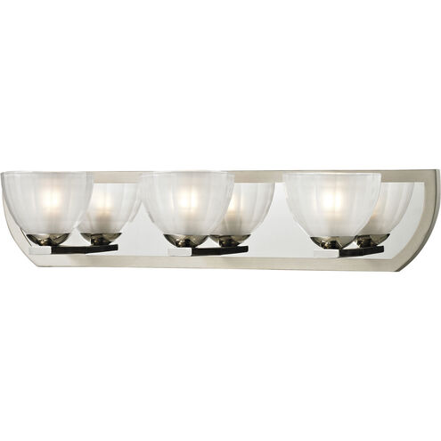 Sculptive 3 Light 22 inch Matte Nickel with Polished Nickel Vanity Light Wall Light