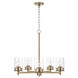 Mason 5 Light 26 inch Aged Brass Chandelier Ceiling Light