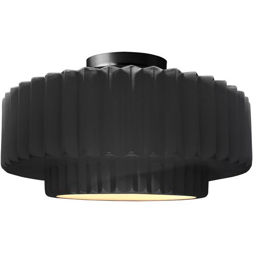 Radiance LED 16.5 inch Gloss Black and Matte White and Matte Black Semi Flush Ceiling Light