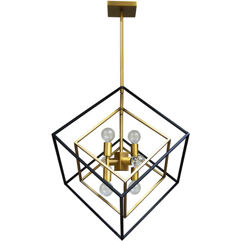 Kappa LED 19 inch Vintage Bronze with Matte Black Pendant Ceiling Light in Vintage Brass and Matte Black