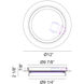 Iris LED 12 inch Matte White Ceiling Mount Ceiling Light