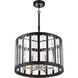Majestic Splendor 6 Light 23 inch Polished Nickel/Sand Coal Chandelier Ceiling Light