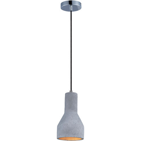 Crete LED 6 inch Polished Chrome Single Pendant Ceiling Light