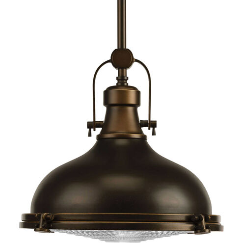 Fresnel Lens LED Oil Rubbed Bronze Pendant Ceiling Light, Progress LED