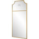 Caddington 40 X 18 inch Satin Brushed Brass Wall Mirror, Tall