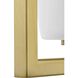 Vertex 1 Light 5 inch Brushed Gold Semi-Flush Mount Ceiling Light