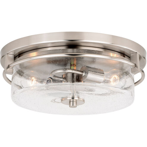 Addison 2 Light 15 inch Satin Nickel Flush Mount Ceiling Light