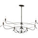 Willow 6 Light 59.4 inch Dark Smoke Chandelier Ceiling Light, Large