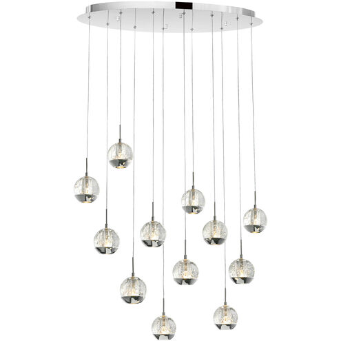 Perrier LED 12 inch Chrome Multi Light Pendant Ceiling Light