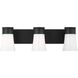 Drew & Jonathan Scott Roy 3 Light 14.5 inch Midnight Black Vanity Light Wall Light