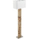 Cahill 63 inch 9 watt Natural Burl with Polished Nickel Floor Lamp Portable Light