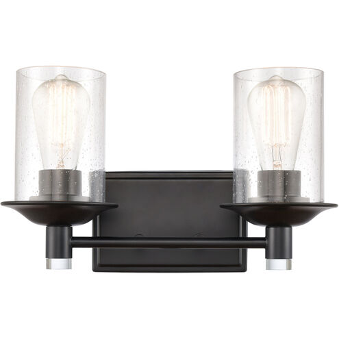 Manhattan LED 14.5 inch Matte Black Bath Vanity Light Wall Light