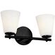Fusion Collection - Alpino Family 15 inch Matte Black Bath Bar Wall Light